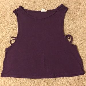 Purple crop top